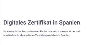 Digitales Zertifikat im Spanien